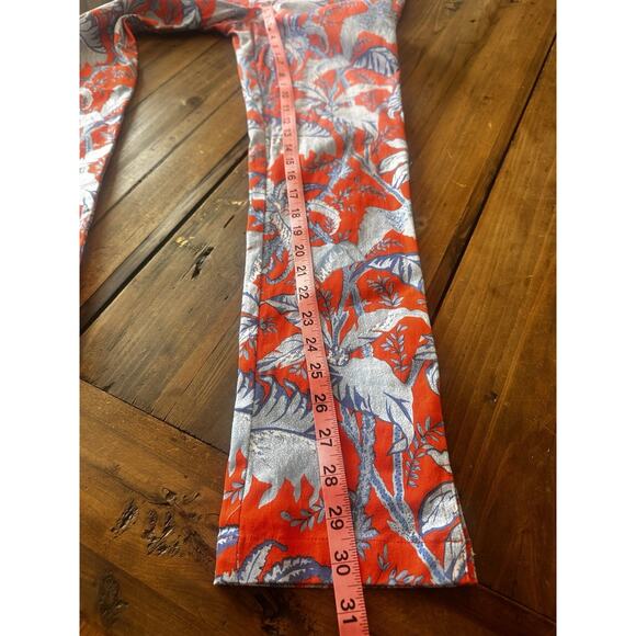 Gretchen Scott Size XS Gripeless Pants Jeans Floral Straight Leg Preppy Resort - Picture 11 of 13